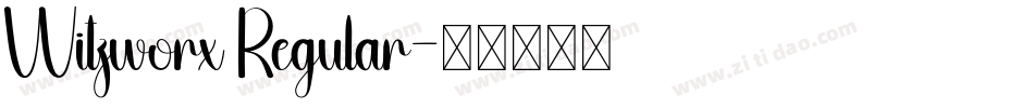 Witzworx Regular字体转换